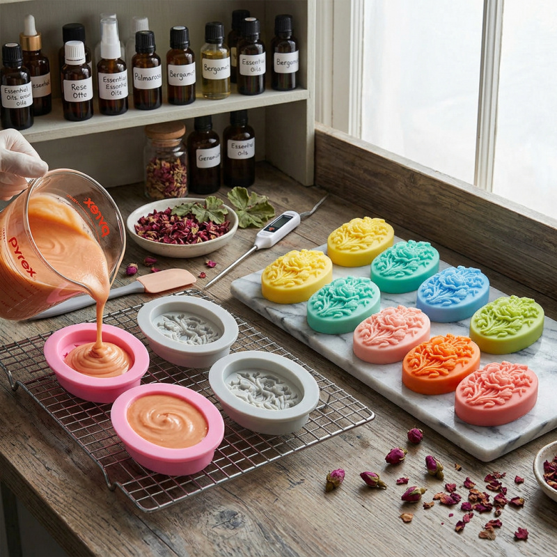 4 Silicone mold with flower sh – Melt Pour Soap Base Bewertung und Preis