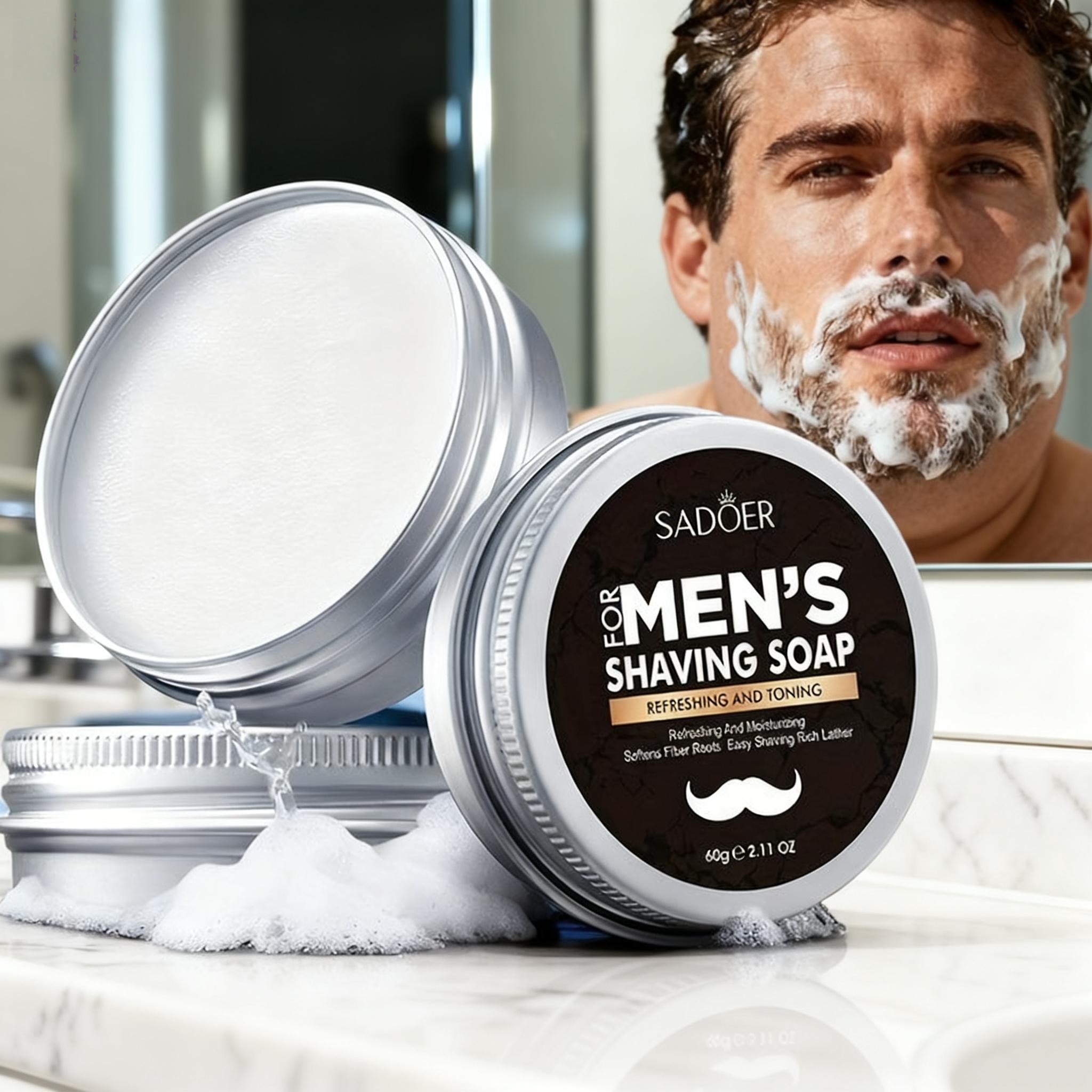 60g Men's Shaving Soap Contain – Soap Making Olive Oil Bewertung und Preis